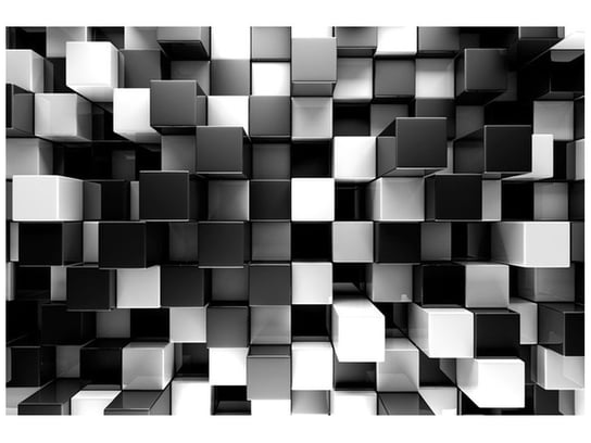 Fototapeta, Czarne i białe bloki, 8 elementów, 368x248 cm Oobrazy