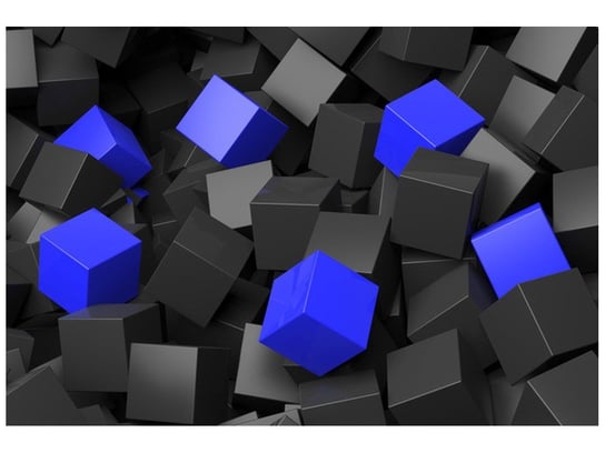 Fototapeta, Czarno-niebieskie kostki, 1 element, 200x135 cm Oobrazy