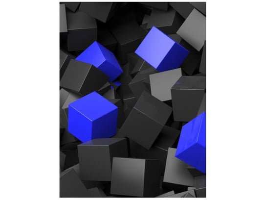 Fototapeta Czarno niebieskie kostki, 2 elementy, 150x200 cm Oobrazy
