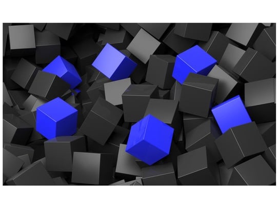 Fototapeta, Czarno-niebieskie kostki, 9 elementów, 402x240 cm Oobrazy