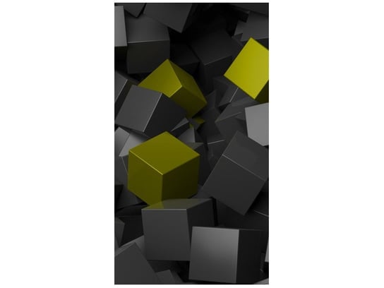 Fototapeta Czarno-oliwkowe kostki, 2 elementy, 110x200 cm Oobrazy