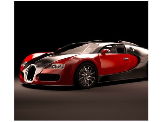 Fototapeta, Czerwone Bugatti Veyron, 6 elementów, 268x240 cm Oobrazy