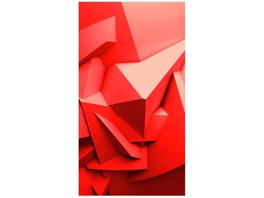 Fototapeta Czerwone wielokąty, 2 elementy, 110x200 cm Oobrazy