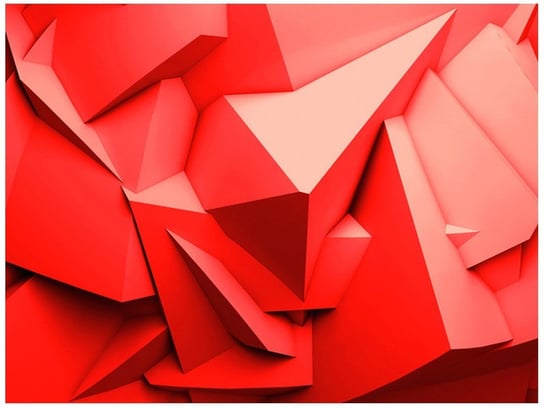 Fototapeta Czerwone wielokąty, 2 elementy, 200x150 cm Oobrazy