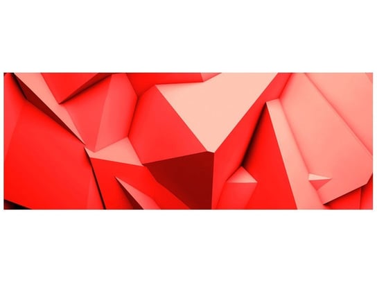 Fototapeta Czerwone wielokąty, 2 elementy, 268x100 cm Oobrazy