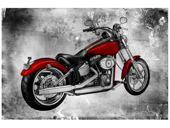 Fototapeta, Czerwony motocykl, 8 elementów, 400x268 cm Oobrazy