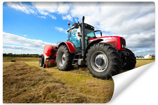 Fototapeta dla Młodzieży Czerwony Traktor 135cm x 90cm Muralo