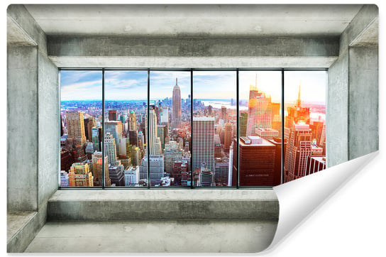 Fototapeta Do Biura PANORAMA Nowego Jorku Beton Efekt 3D 135cm x 90cm Muralo