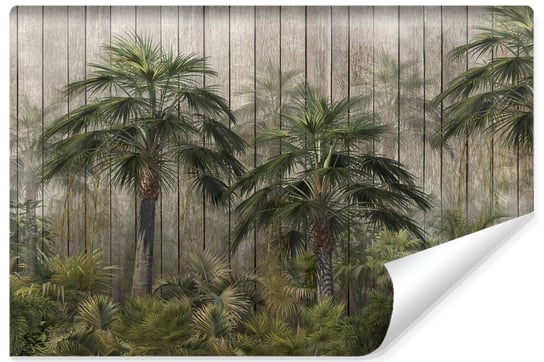 Fototapeta Do Salonu DŻUNGLA Tropikalne Drzewa Palmy Abstrakcja 3D 135cm x 90cm Muralo