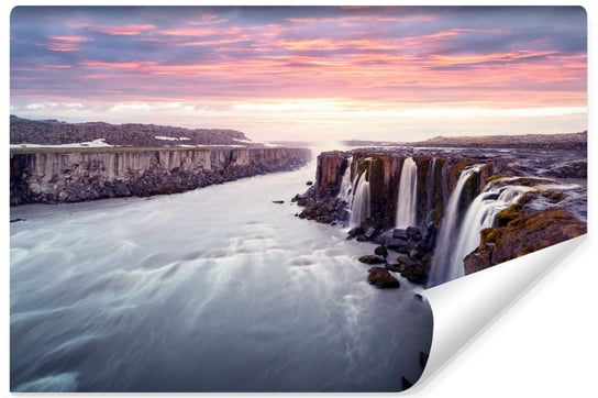 Fototapeta Do Salonu KASKADA Wodospad Selfoss Pejzaż Efekt 3D 400cm x 280cm Muralo