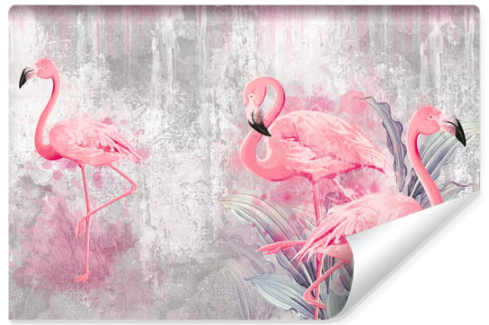 Fototapeta do salonu, MURALO flamingi abstrakcja 180cm x 120cm Muralo
