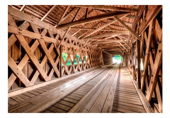 Fototapeta, Drewniany most, 350x245 cm DecoNest