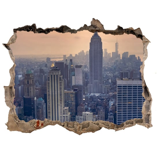 Fototapeta dziura na ścianę 3d Manhattan Nowy Jork, Tulup Tulup