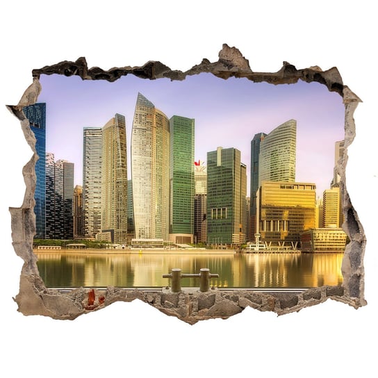 Fototapeta dziura na ścianę 3d Naklejka Singapur, Tulup Tulup