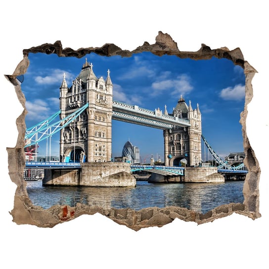 Fototapeta dziura na ścianę 3d Tower Bridge Londyn, Tulup Tulup