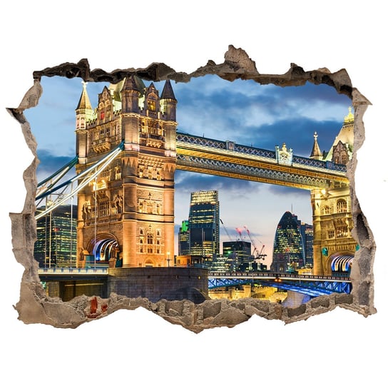 Fototapeta dziura na ścianę 3d Tower Bridge Londyn, Tulup Tulup