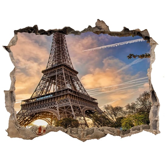 Fototapeta dziura na ścianę 3d Wieża Eiffla Paryż, Tulup Tulup