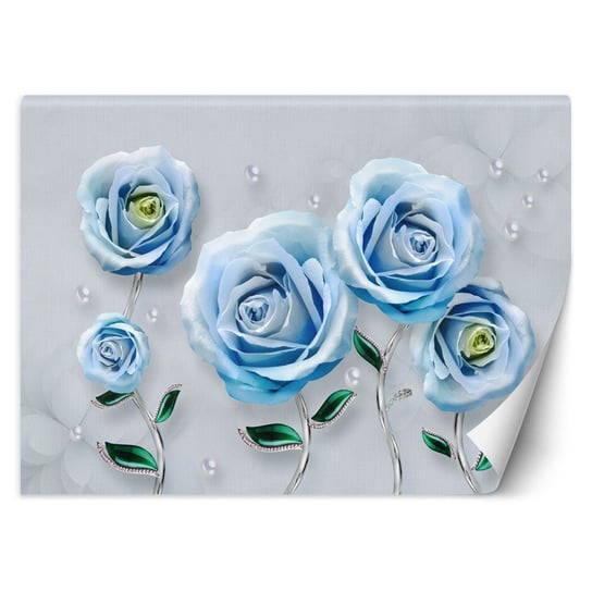 Fototapeta FEEBY, Niebieskie Róże 3D 254x184 Feeby