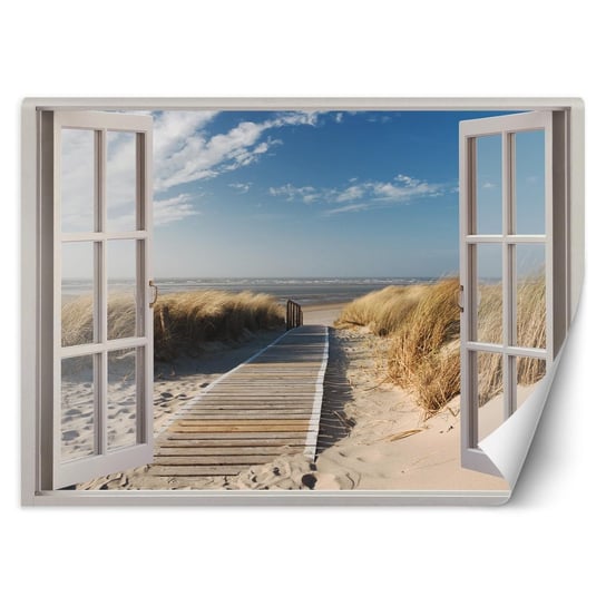 Fototapeta FEEBY, Plaża Widok z okna  140x100 Feeby
