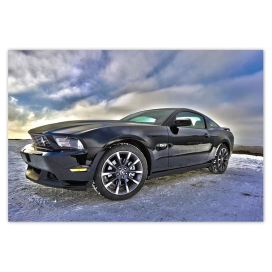 Fototapeta Ford Mustang w zimie, 104x70cm ZeSmakiem