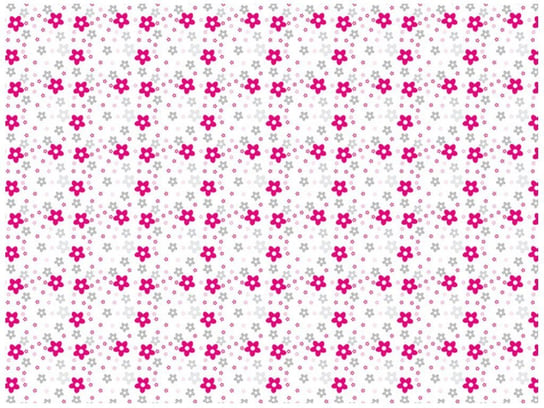 Fototapeta Fuksjowe kwiatki w kwadracie, 2 elementy, 200x150 cm Oobrazy
