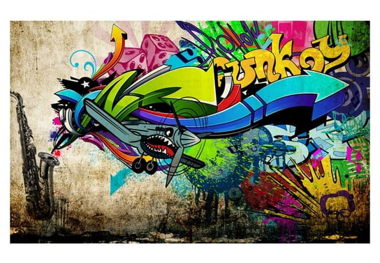 Fototapeta, Funky, graffiti, 250x175 cm DecoNest