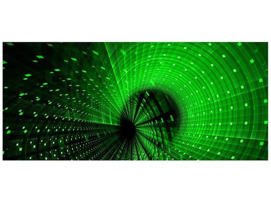 Fototapeta, Futurystyczna zielona spirala 3D, 12 elementów, 536x240 cm Oobrazy