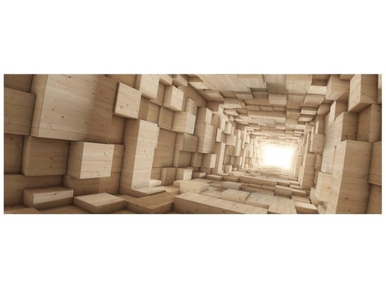 Fototapeta Geometryczny kremowy tunel, 2 elementy, 268x100 cm Oobrazy
