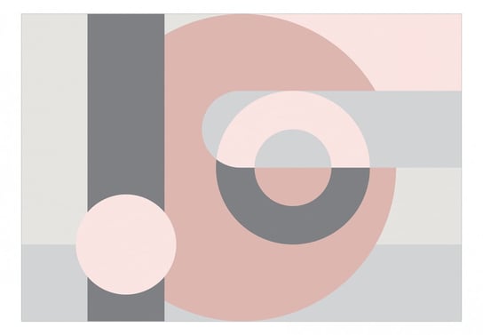 Fototapeta, Geometryczny wianuszek (różowy), 100x70 cm DecoNest
