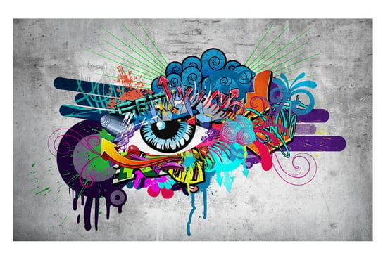Fototapeta, Graffiti eye, 150x105 cm DecoNest