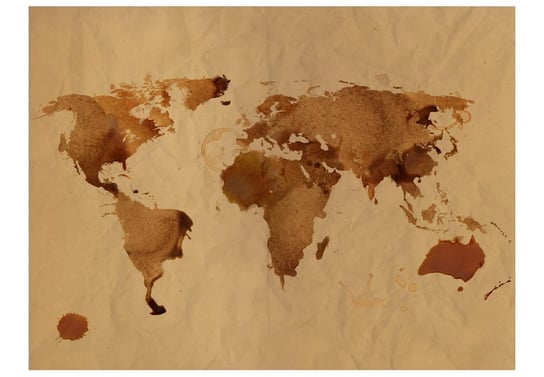 Fototapeta, Herbaciana mapa świata, 300X231 DecoNest