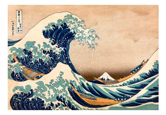 Fototapeta, Hokusai: Wielka fala w Kanagawie (Reprodukcja), 100x70 cm DecoNest