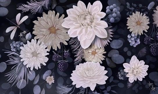 Fototapeta HOMEPRINT Duże kwiaty 100x100 cm Vinyl Sand HOMEPRINT
