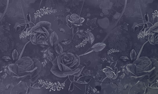 Fototapeta HOMEPRINT Granatowe róże 300x250 cm Vinyl Standard HOMEPRINT