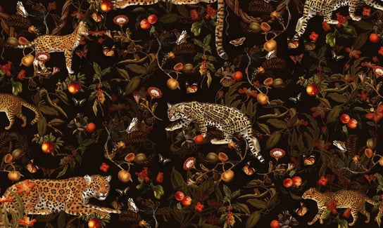 Fototapeta HOMEPRINT Leśny jaguar nocą 399x250 cm Vinyl Brush HOMEPRINT