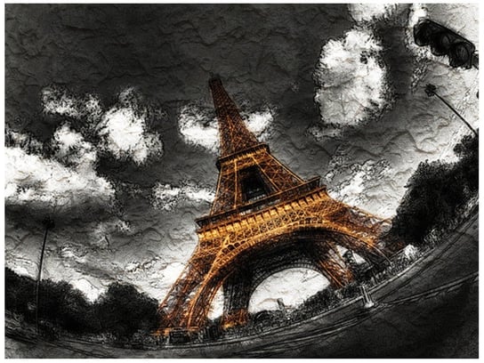 Fototapeta Impasto Wieża jak malowana, 2 elementy, 200x150 cm Oobrazy