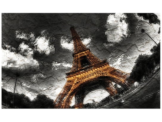Fototapeta, Impasto Wieża jak malowana, 8 elementów, 412x248 cm Oobrazy