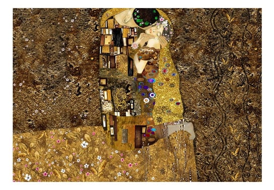 Fototapeta, Inspiracja Klimtem: Złoty pocałunek, 100X70 DecoNest