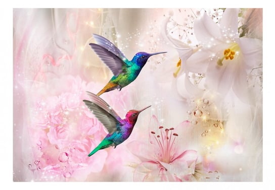 Fototapeta, Kolorowe kolibry (różowy), 350x245 cm DecoNest