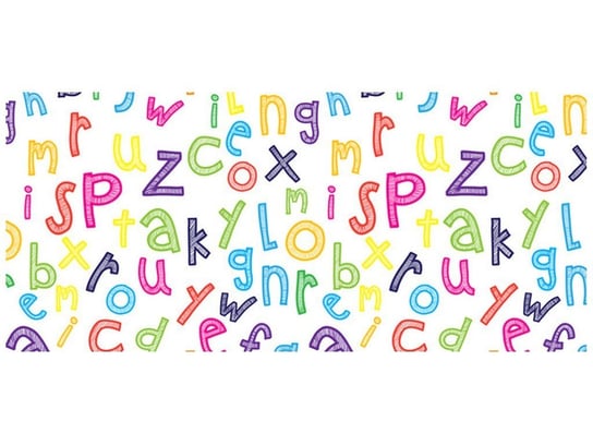Fototapeta, Kolorowy alfabet, 12 elementów, 536x240 cm Oobrazy