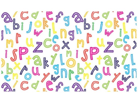 Fototapeta, Kolorowy alfabet, 9 elementów, 402x240 cm Oobrazy