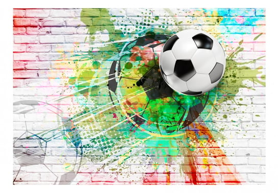 Fototapeta, Kolorowy football, 150x105 cm DecoNest