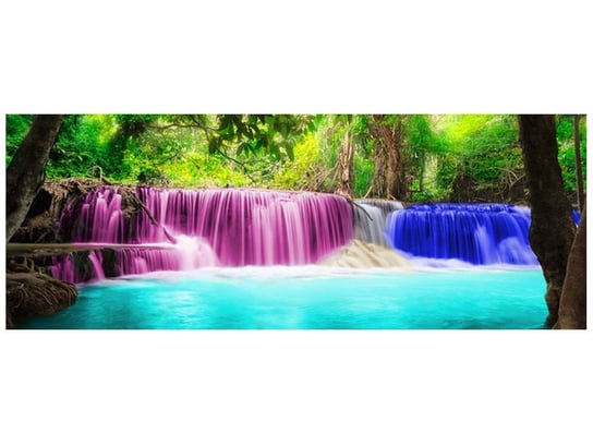 Fototapeta Kolorowy wodospad, 2 elementy, 268x100 cm Oobrazy