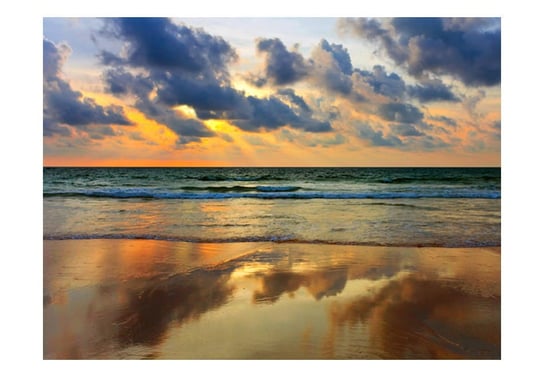 Fototapeta, Kolorowy zachód słońca nad morzem, 200X154 DecoNest