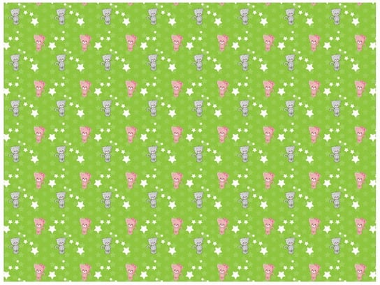 Fototapeta Kotki na zielonym tle, 2 elementy, 200x150 cm Oobrazy