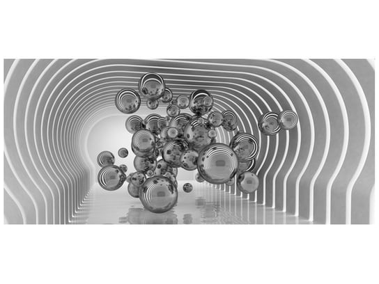 Fototapeta, Kule w futurystycznym pokoju 3D, 12 elementów, 536x240 cm Oobrazy