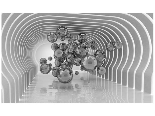 Fototapeta, Kule w futurystycznym pokoju 3D, 9 elementów, 402x240 cm Oobrazy