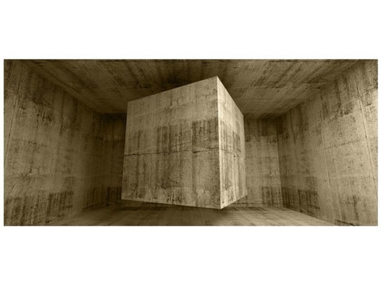 Fototapeta, Latająca beżowa kostka 3d, 12 elementów, 536x240 cm Oobrazy