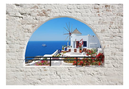 Fototapeta, Lato na Santorini, 150x105 cm DecoNest