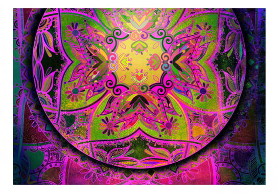 Fototapeta, Mandala: Różowa ekspresja, 250x175 cm DecoNest